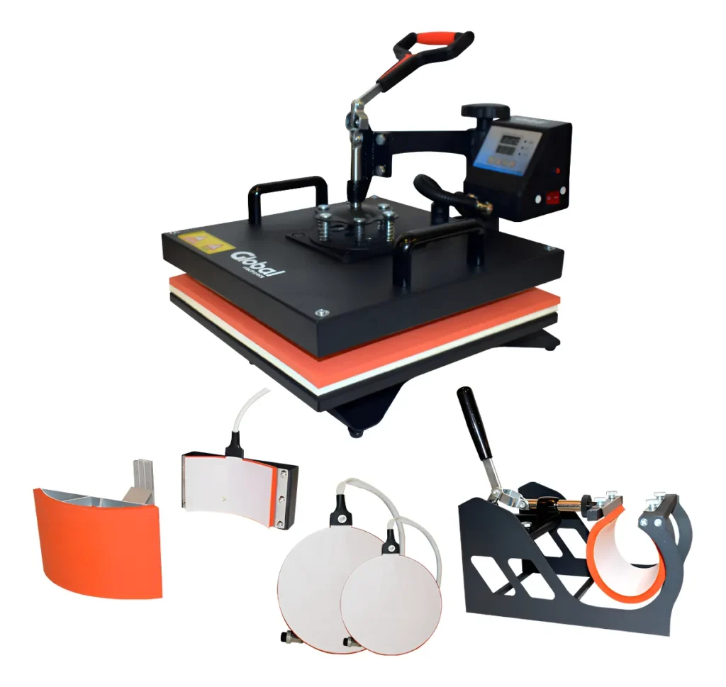 Estampadora sublimadora manual Plana 30X38 5EN1 negra Global estampadora sublimadora manual plana 30x38 5en1 negra global