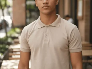 chombas beige arena de piqué