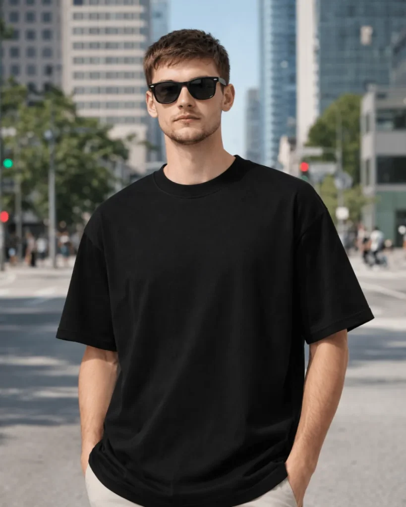 remera oversize algodon peinado