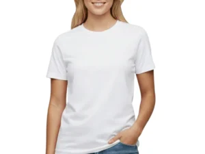 remera blanca unisex adulto de algodón peinado 24.1