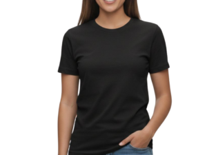 remera negra de algodon