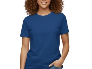 remera azul francia unisex adulto de algodón peinado 24.1