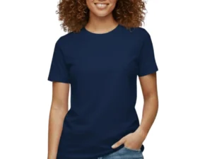 remera azul marino unisex adulto de algodón peinado 24.1