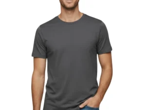 remera gris oscuro unisex adulto de algodón peinado 24.1