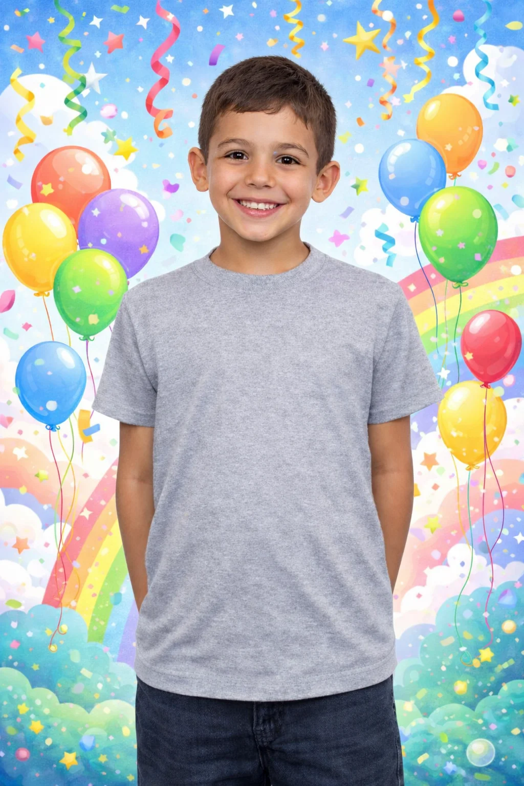 remera spum gris 100% sublimable de niño remera spum gris 100% sublimable de niño