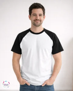 remera ranglan spum, blanca manga negra