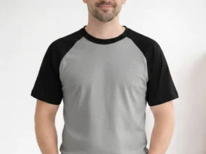 remera ranglan spum, gris mangas negra